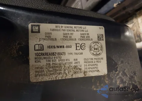 2011 Chevrolet Silverado 1500 Ls z USA, uszkodzony, nr VIN 1GCRKREA8BZ188479